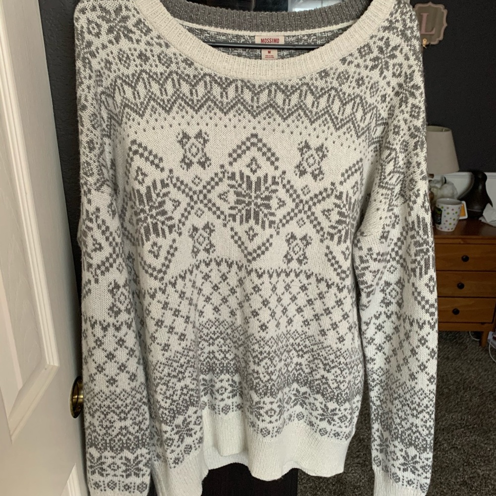 Grey & White Sweater